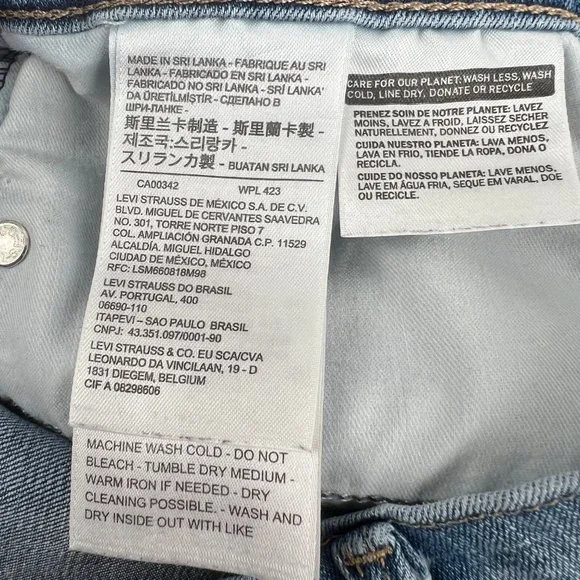 Levi's 314 Shaping Straight Jeans High Rise Waisted Slim Long Denim Jeans - 26 - Picture 7 of 13